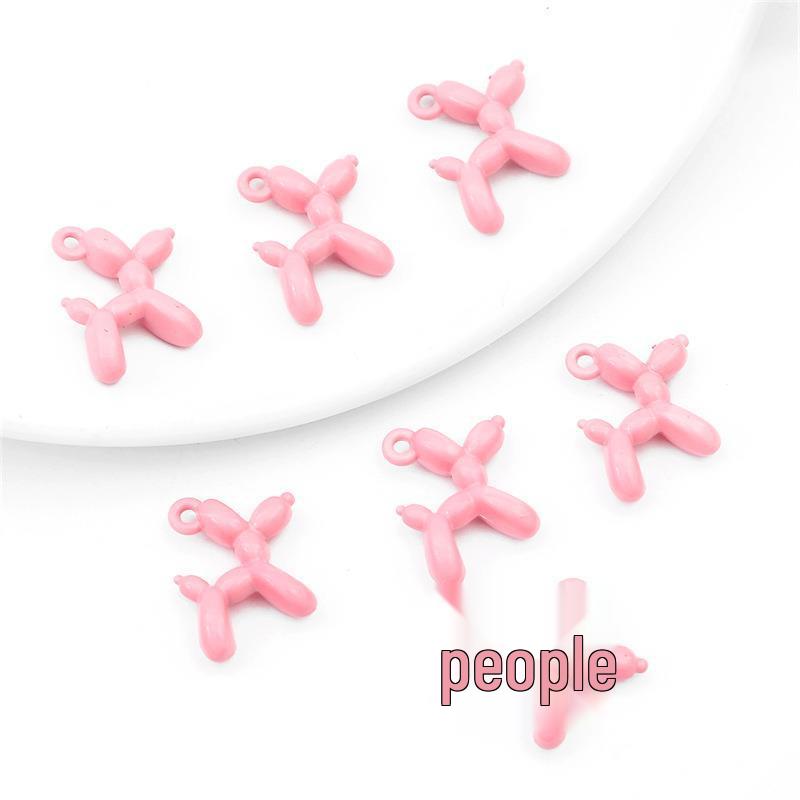 3D Colorful Balloon Puppy Alloy Pendant for DIY Jewelry Making