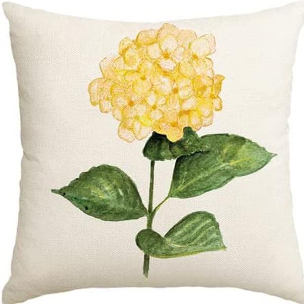 Small Daisy Flower Pillowcase New Striped Linen Home Fabric Sofa Pillowcase Light Luxury