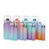 Water Bottle Explosion Spot Gradual Change Color Three Sets of Cups Large Capacity Space Cup Straw Kettle Matte Sports Portable Kettle