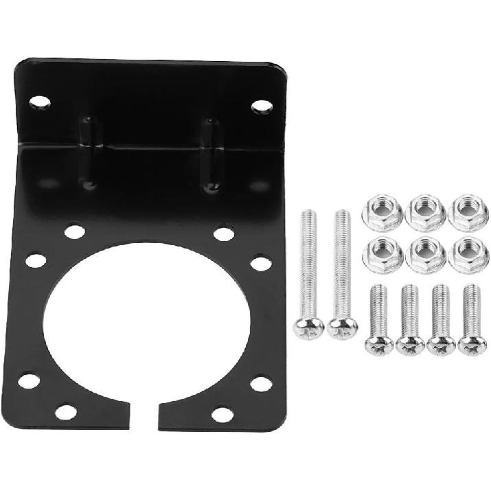 7 Pin Trailer Socket Bracket, Trailer Connector Socket Mounting Bracket for 7 Pin Towing Trailer Connector Plug Socket
