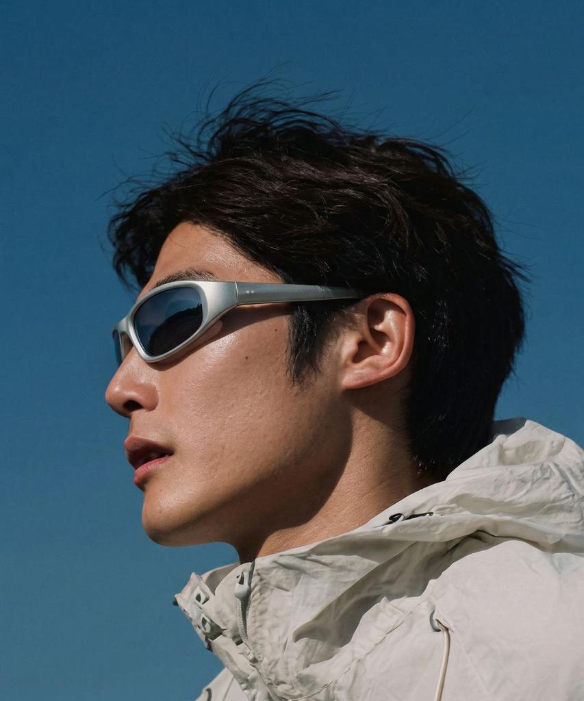 Weeoweeo Bacon Matte Sliver Photochromic Sunglasses