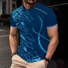 Summer Fashion Sports Men's T-Shirts 3D Geometric Print Loose Comfortable Daily Casual O-Neck Size Short Sleeve T-shirts