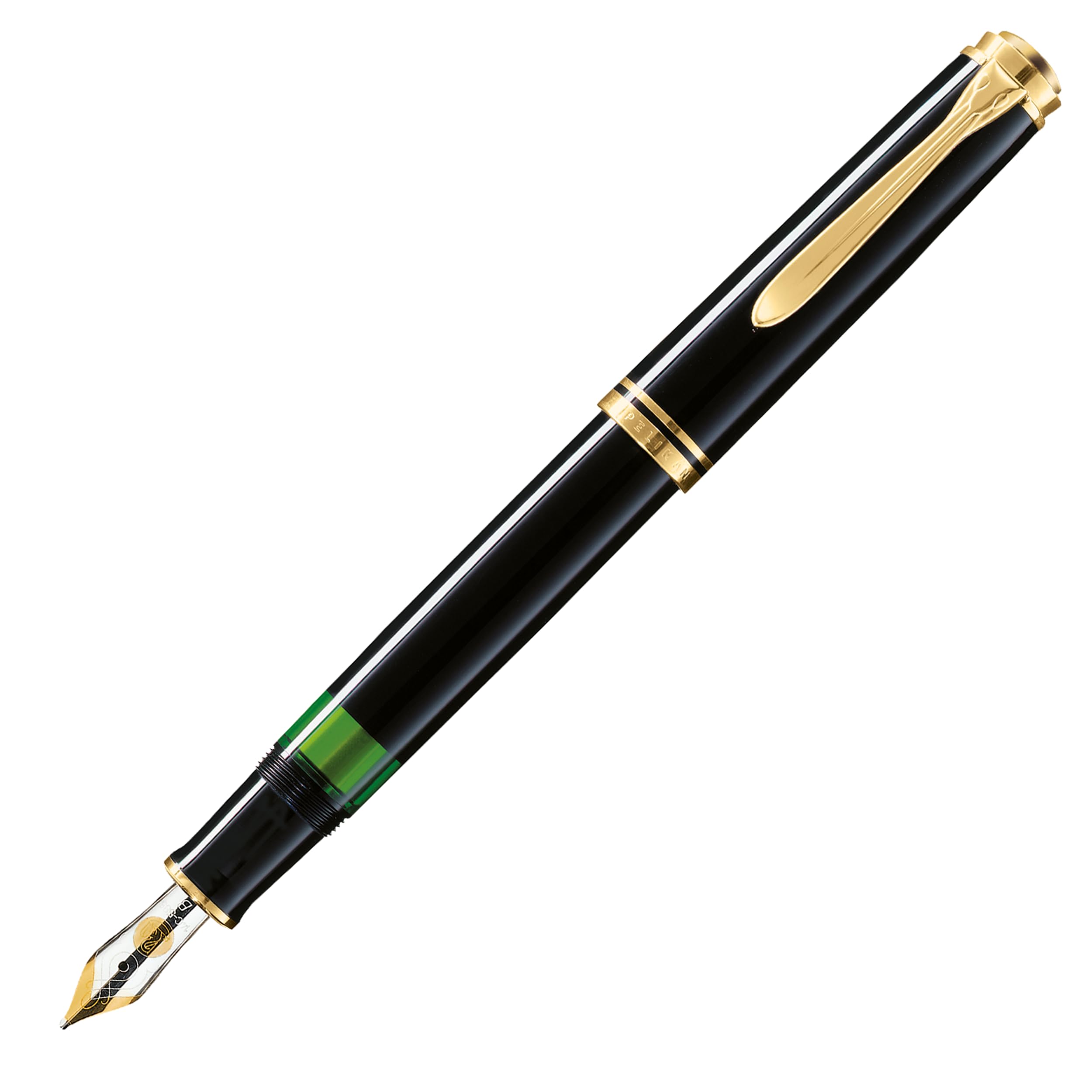 

Pelikan M400 Fountain Medium Officially Imported Souverän Pen, Nib, Black,