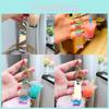 Adorable Pearl Candy Color Acrylic Milk Tea Keychain Gift Cute Drink Charm
