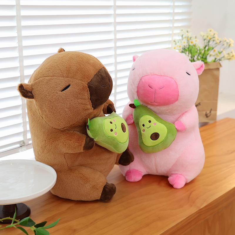 New Avocado Capybara Plush Toy Rag Doll Sleeping Pillow Children's Companionship Gift