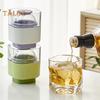 Silicone Sphere Ice Mold Easy Release Circle Ice Hockey Mold with Lids Slow Melting Spherical Ice Makers for Whiskey Cocktails Bourbon