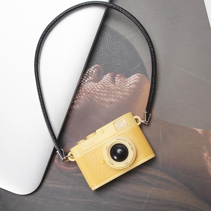 Retro Luminous Sound Camera Pendant Necklace and DIY Phone Case Accessory