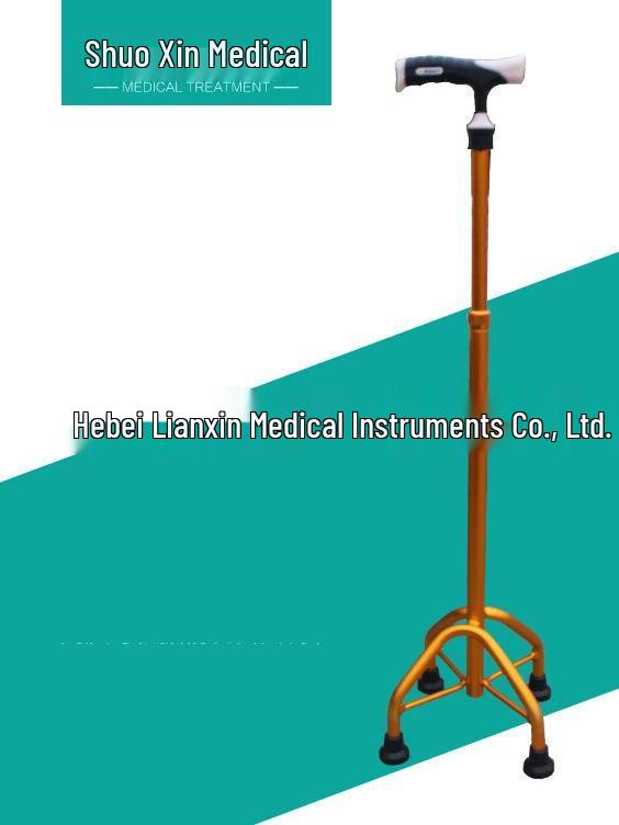 Adjustable Quad Cane Crutches - Aluminum Alloy, Multiple Styles for Elderly