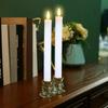 Flameless Taper Candle Set (6-Piece Set) with 10-Button Remote Control Long-Stem Electronic Candle and LED Wick Candle