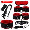 Sexy Nylon BDSM Kit Plush Sex Bondage Sex Toys for Women Set Handcuff Exotic Accessories Adult Games Whip Nipple Clamp Sex Shop
