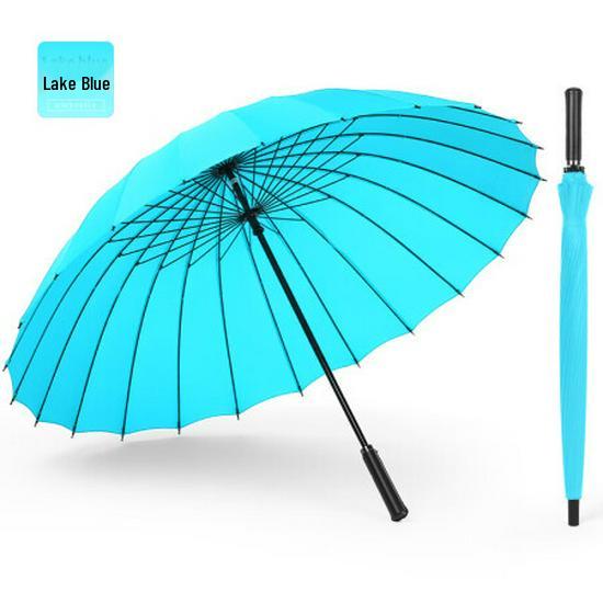 Extra-Large Windproof 24-Rib Umbrella - Double-Person Golf Umbrella with Long Handle, Business Design, Ideal for Rainstorms and Colorful Logos.
