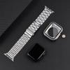 Glass Case+Metal Stainless Steel Strap For Apple Watch S11 S10 42mm 46mm 45mm 44mm 41mm 40mm iWatch Series 11 10 9 8 7 6 5 4 se