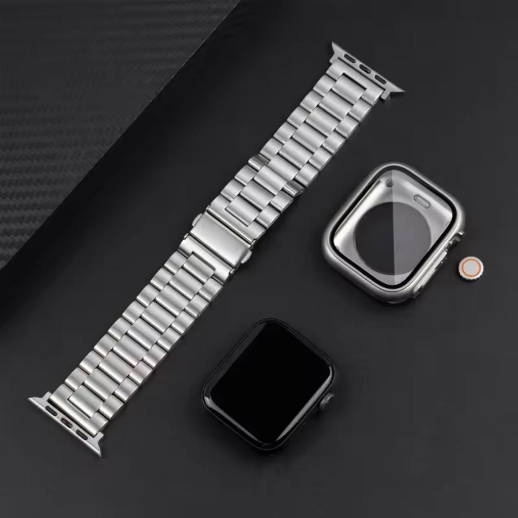 Glass Case+Metal Stainless Steel Strap For Apple Watch S11 S10 42mm 46mm 45mm 44mm 41mm 40mm iWatch Series 11 10 9 8 7 6 5 4 se