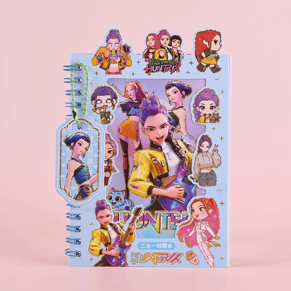 

K-POP Demon Hunters 3-in-1 Coil Notebook Stickers DIY Journal Material Phone Case Decor Stickers Stationery Gift for Fans