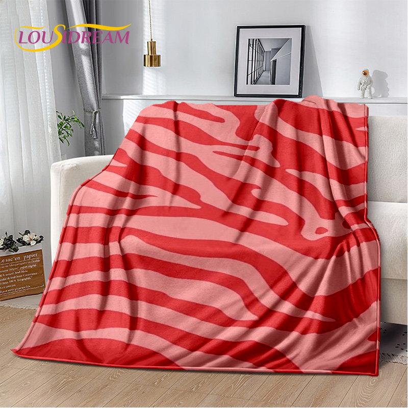 3D Colorful Zebra Pattern Soft Plush Blanket,Flannel Blanket Throw Blanket for Living Room Bedroom Bed Sofa Picnic Office Cover