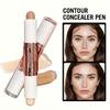 Dual-Ended Highlight & Contour Stick 3D Facial Sculpting Long-Lasting, Waterproof & Sweatproof, Skin-Tone Illumination Makeup Stick