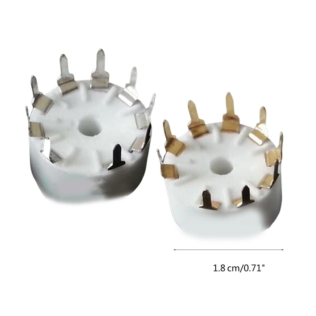 Reliable Ceramic 9Pin B9A PCB Tube Socket for 12AX7,12AT7,12AU7,ECC83,ECC82 for Home Studio Use 9pin Vacuum Tube Socket