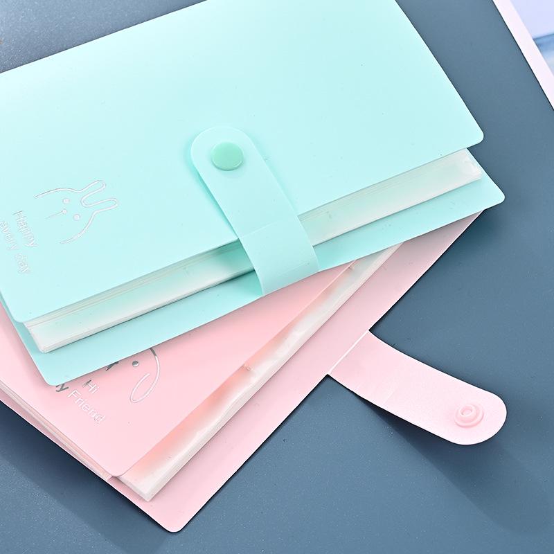 Compact Transparent Card Holder: Student Train Ticket & Polaroid Album, Simple Business Card Organizer
