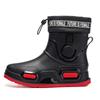 Fashion short rain shoes men's adult new rain boots wear thick-soled wear-resistant rubber shoes kitchen non-slip low-top waterproof shoes