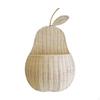PearShaped Basket Decorative Wicker Wall SpaceSaving WallMounted Organizer for Kids, Nursery,