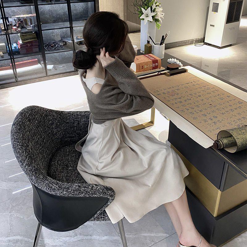 Autumn/Winter French-Inspired Knit Sweater Dress Set