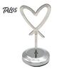 Table Decoration Accessories Hollow Heart Number Holder, Love Place Card Stand, Metal Stand Clip for Photos, Food Signs, Memo Notes, Weddings,