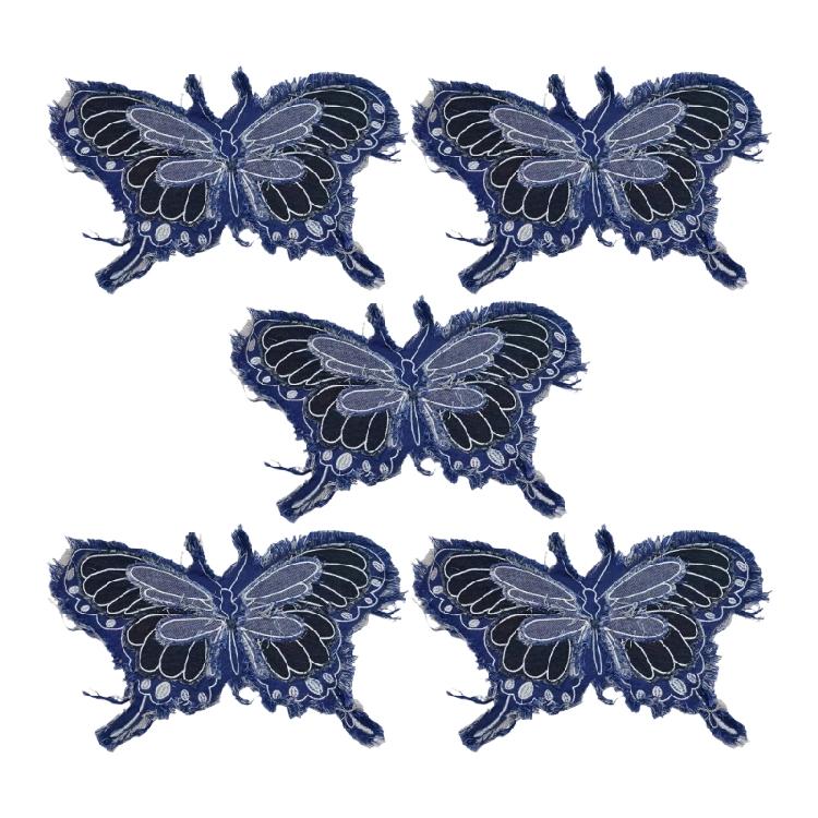 

Colorful Butterfly Shaped Iron On Patches For Customizing Toted Bags And Hat синий