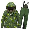 Boys Winter Ski Suit VALIANLY Children Skiing Jacket Pants Boys Ski Sets 2 Pieces Waterproof Windproof