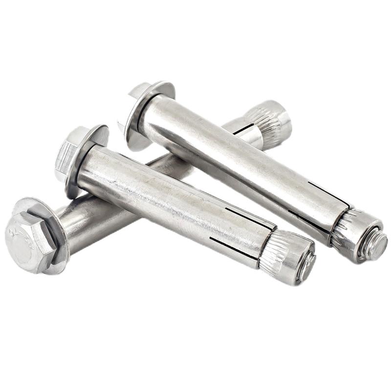 Stainless Steel Expansion Screw: Hexagonal Head with Internal Expansion (304/201), Sizes M6, M8, M10, M12.