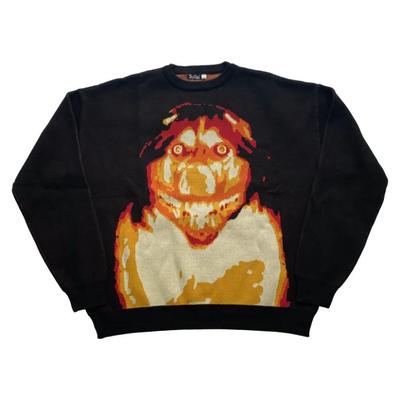 Y2K Hip-hop Men's and Women's Street Retro Anime Knitted Pullover Sweater