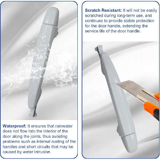 FZJDSD Rear Left or Right Side White Sliding Door Handle Compatible with Toyota Sienna 2004 2005 2006 2007 2008 2009 2010 Replace 69213-08020