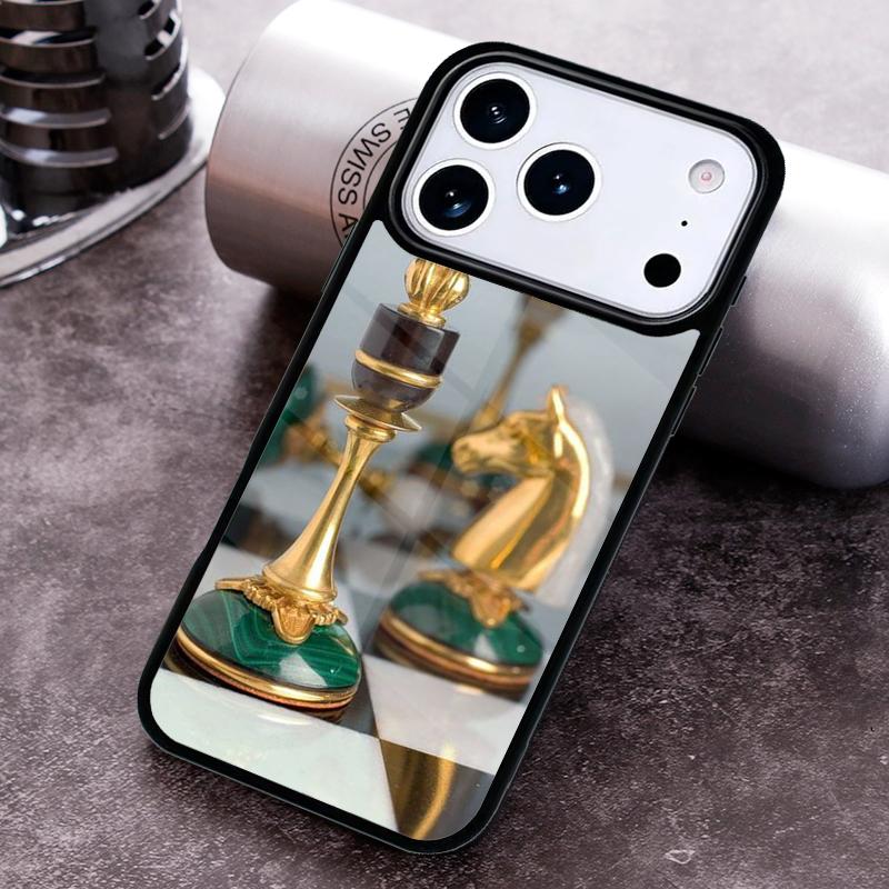 Luxury Chess Phone Case for iPhone 17 16 15 Pro Max Air 14 13 12 11 Plus Shockproof Capa Cover