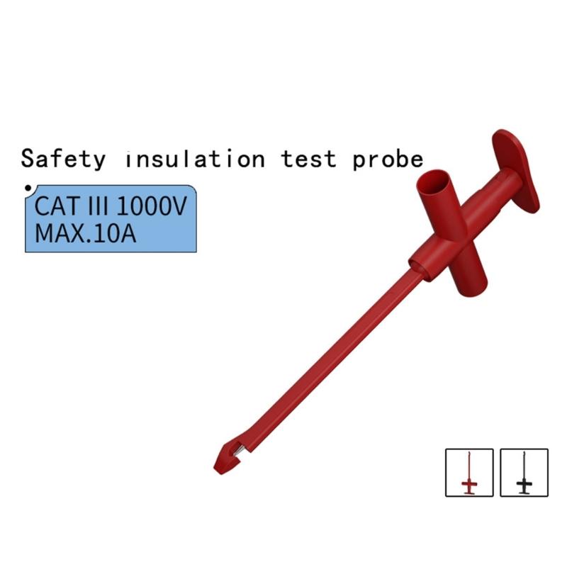 High Quality Insulated Piercing Hook for Multimeter with 4mm Banana Plugs and Corrosion Resistant Metal for Electrical Testing