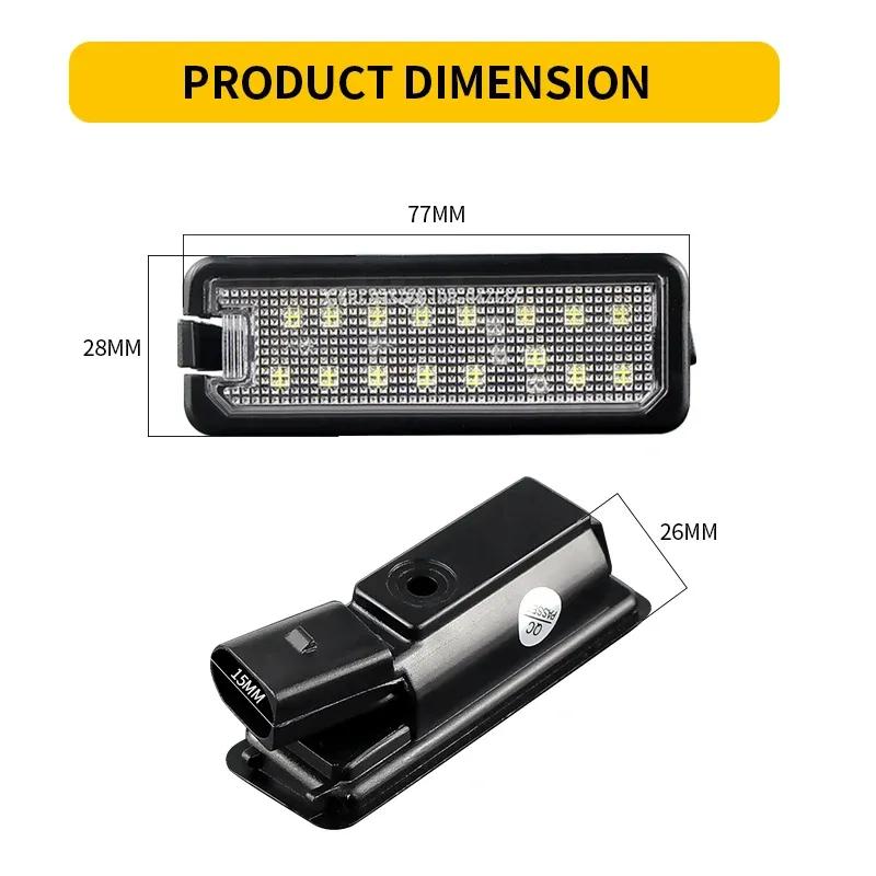 2pcs For Volkswagen Polo 6N2 9N 6R 6C LED Rear License Number Plate Light Lamp CANBus Error Free Car Accessories