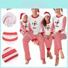 Festive Family Matching Christmas Pajamas Set Long Sleeve Sleepwear For Men Women Kids