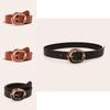 Black And Brown Faux Leather Belt With Classic Pin Closure For Trendy Outfits