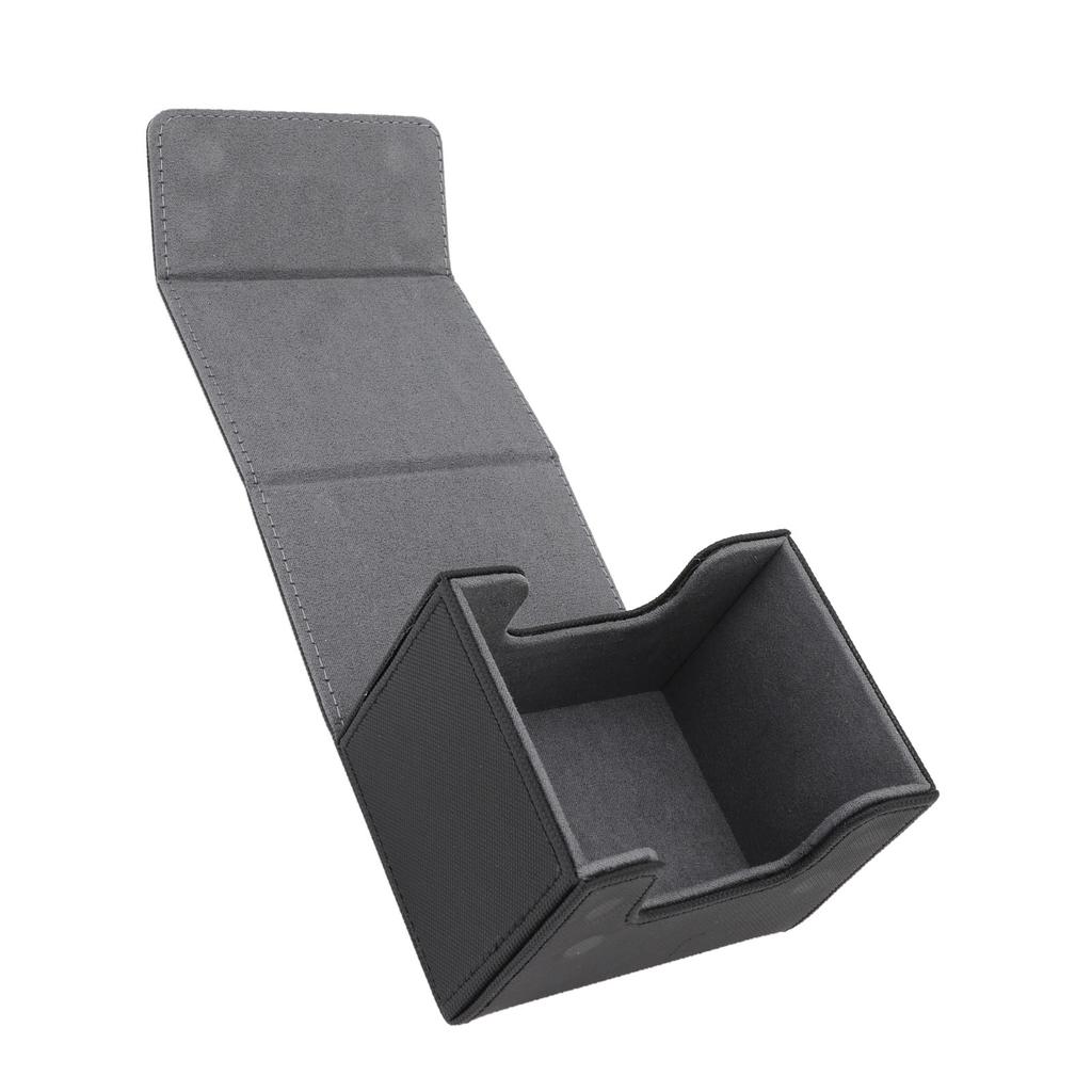 Trading Card Storage Box Magnetic Closure PU Leather Card Storage Case Holds 120 Single Sleeved Cards for Game Sport