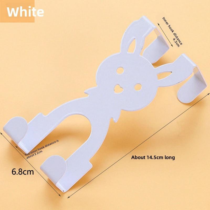 Cartoon Rabbit Door Hook Hangers With Steel Construction For Bedroom Wall Mount Storage