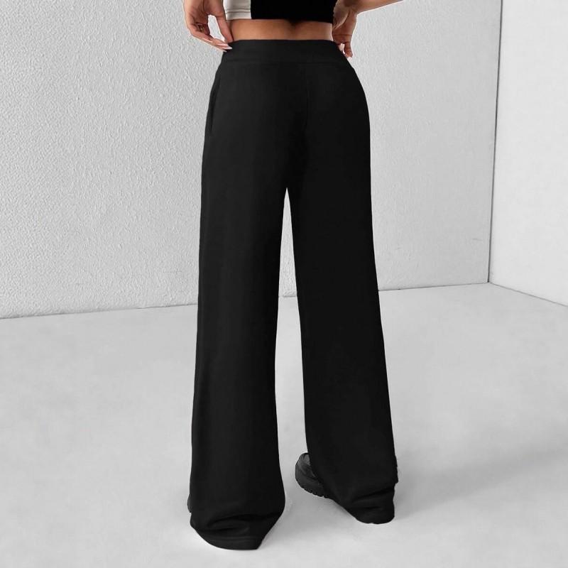 Womens Loose Fit Straight Leg Pants Soft Stretch Cotton Blend Casual Trousers 2025