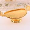 Fruit Plate with Handles Multifunctional Ornate Metal Platter Smooth for Hosts