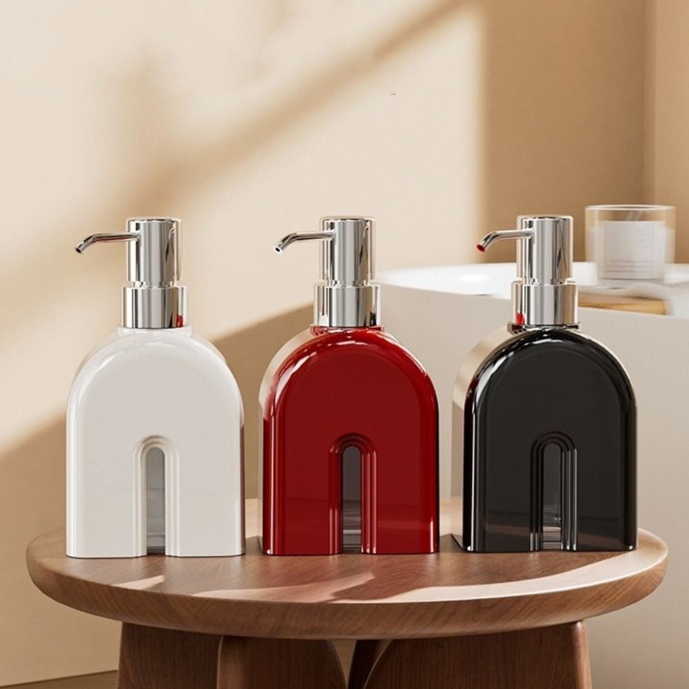 Praktyczny Plastikowy Dozownik Pompka do Żelu pod Prysznic Szamponu Styl 400ml Dozownik Płynu do Mycia Rąk Wielokrotnego Użytku Wielokrotnego Napełniania Hotelowy