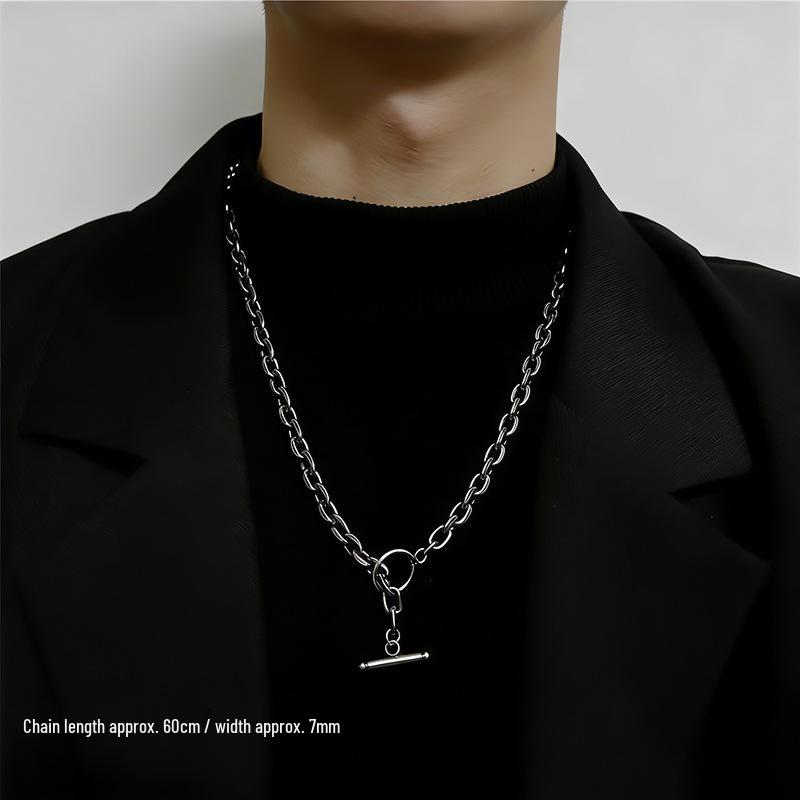 Unisex-Halskette im Hongkong-Stil, Punk-Hip-Hop, dicke Kette, Schlüsselbein