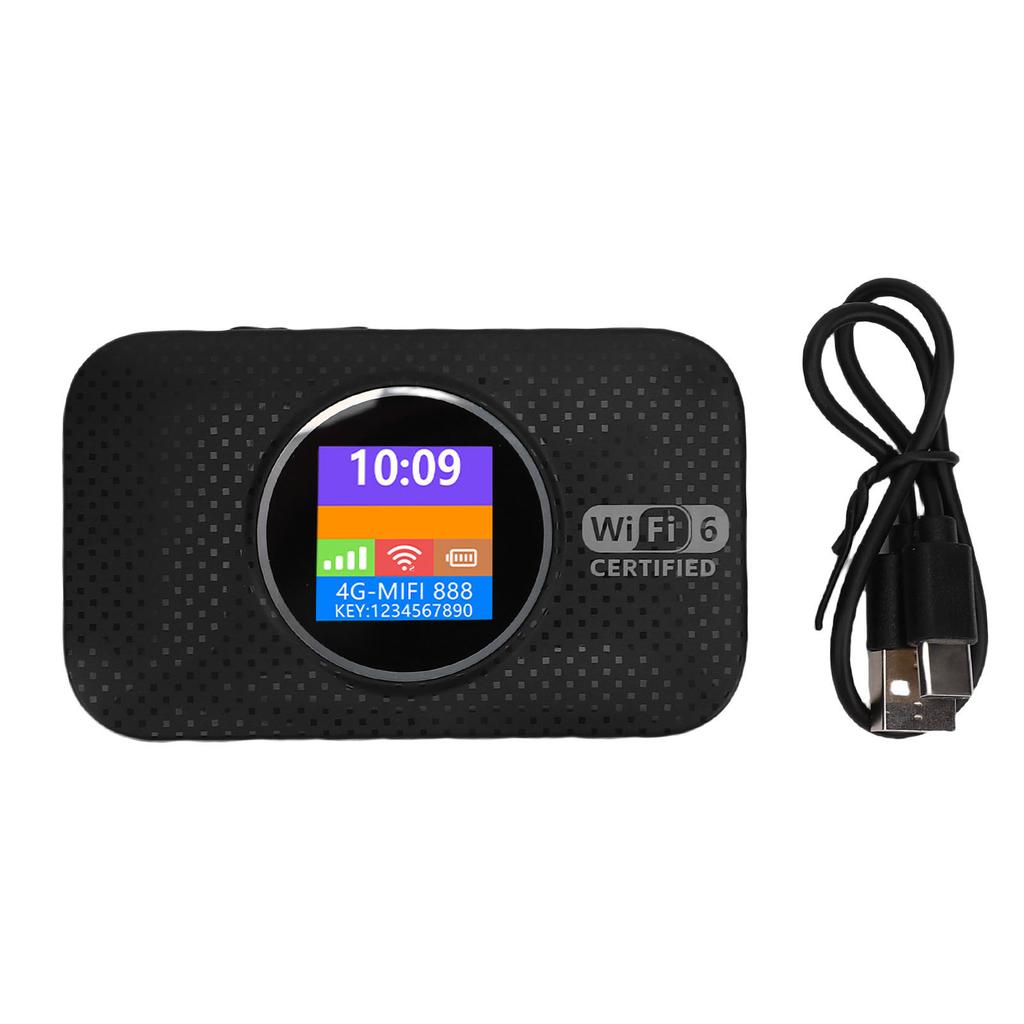 4G LTE Mobile WiFi Router Lockless WiFi 6 300Mbps SIM Slot Portable Hotspot Device for Camping Travel