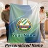 Rapid Wien FC Personalized Flannel Blanket Custom Name Text Soft Throw Blanket Home Decor