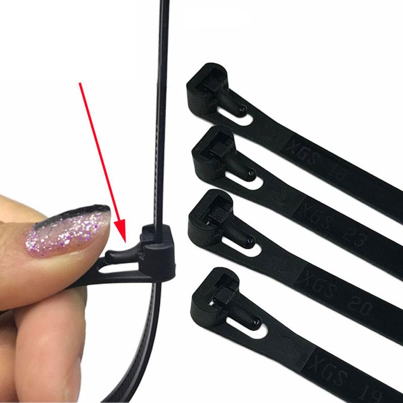 100 Fascette Fermacavo Rilasciabili In Nylon – 20,3 Cm, Riutilizzabili, Resistenti Fino A 18 Kg