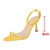 Fashion Sexy Pointed Toe Stiletto Heel Sandals for Women Summer Fashion Ankle Strap Party Dress Shoes Woman Elegant High Heels Sandalias