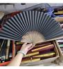 8inch Black Fan 9inch 10inch Chinese Style Folding Fan with Full Bristles, Unisex Black Fan, Blank Folding Fan, Opera Fan