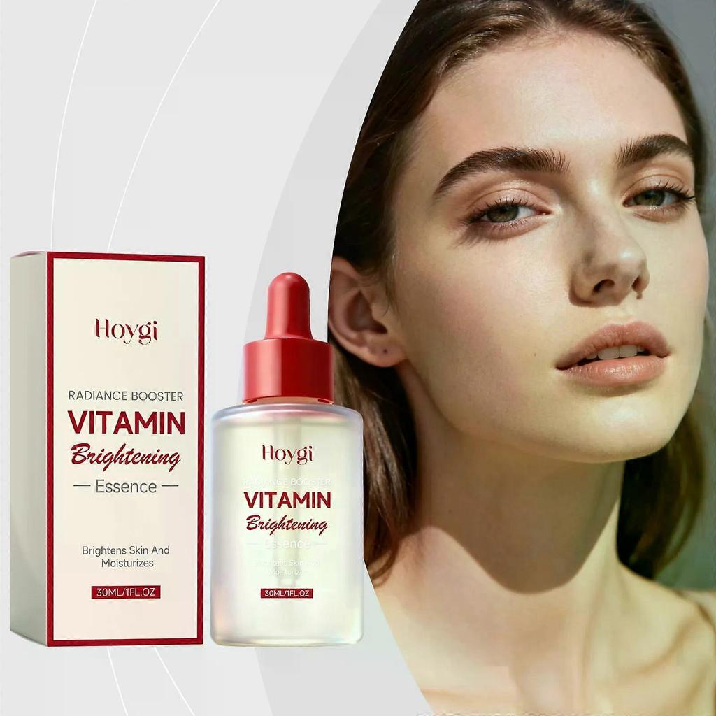 Vitamin Brightening Essence Serum - Radiance Booster to Brighten Skin & Moisturize, Fade Dark Spots & Even Skin Tone, Lightweight Formula for Daily Sk