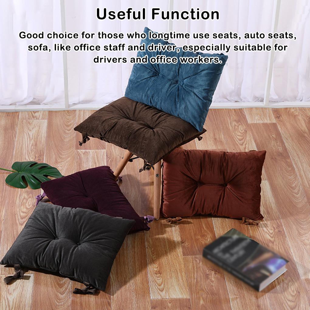 Chair Cushion Seat Pad Stool Mat Floor Pillow Thickening Anti-Slide Solid Color for Bedroom Dressing Student Yoga