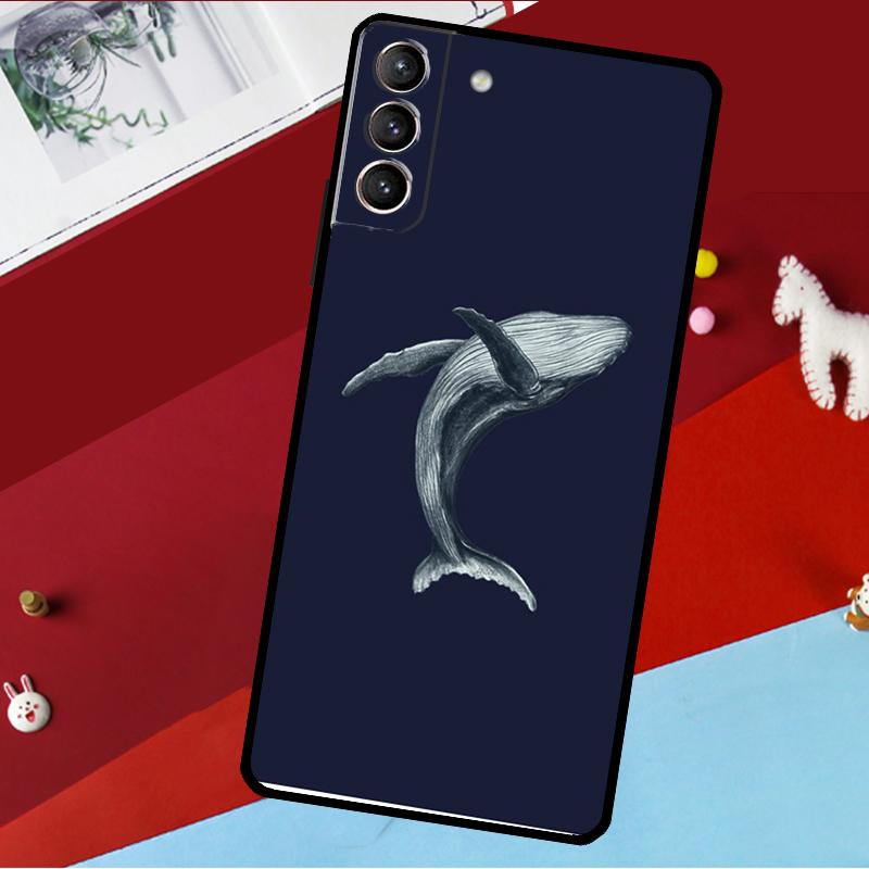 Whale Fish Wave Sea Funda For Samsung Galaxy S26 S25 S24 S22 S23 Ultra Plus S20 S21 FE S9 S10 S25 FE Phone Case